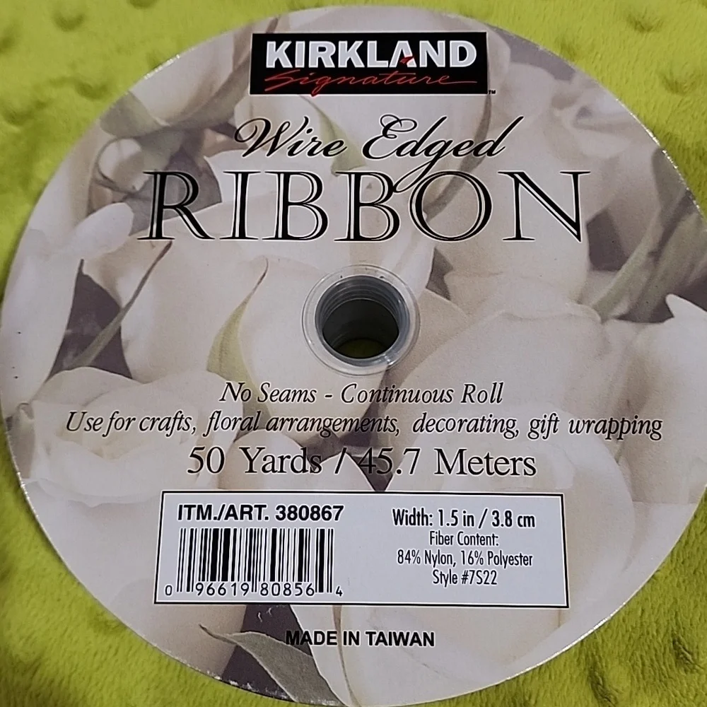 3 Rolls Kirkland/Member's Mark Wire-Edged Ribbon, 150 yds total